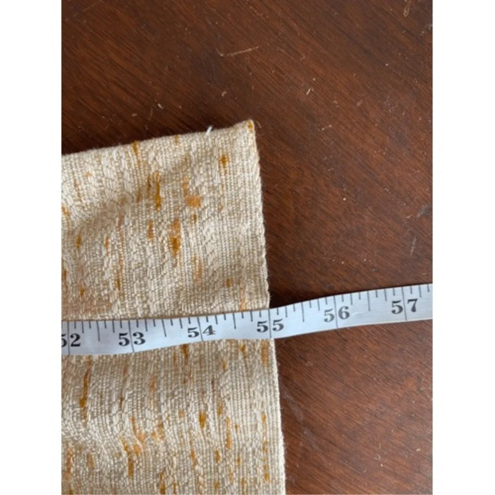 Vintage Sears Perma-Prest MCM Heavy Drapes Gold Fleck Pinch Pleat Curtains Set